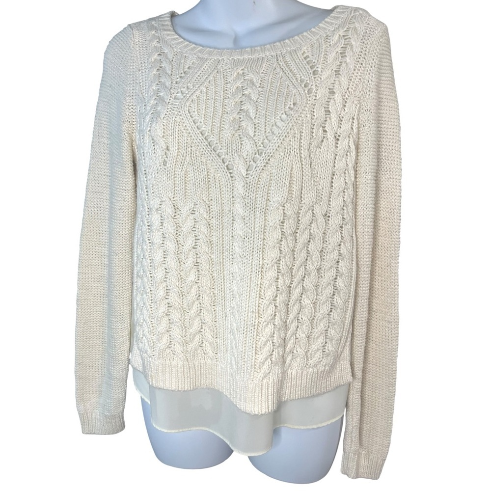 Anthropologie Moth Cable Knit Sweater